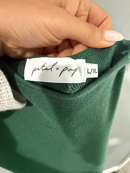 Petal & Pup One-Shoulder Dark Green Midi Dress - Picture 4 of 6